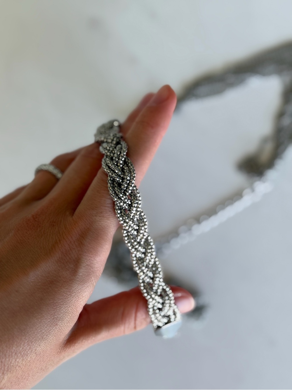 Braided Silver Belt